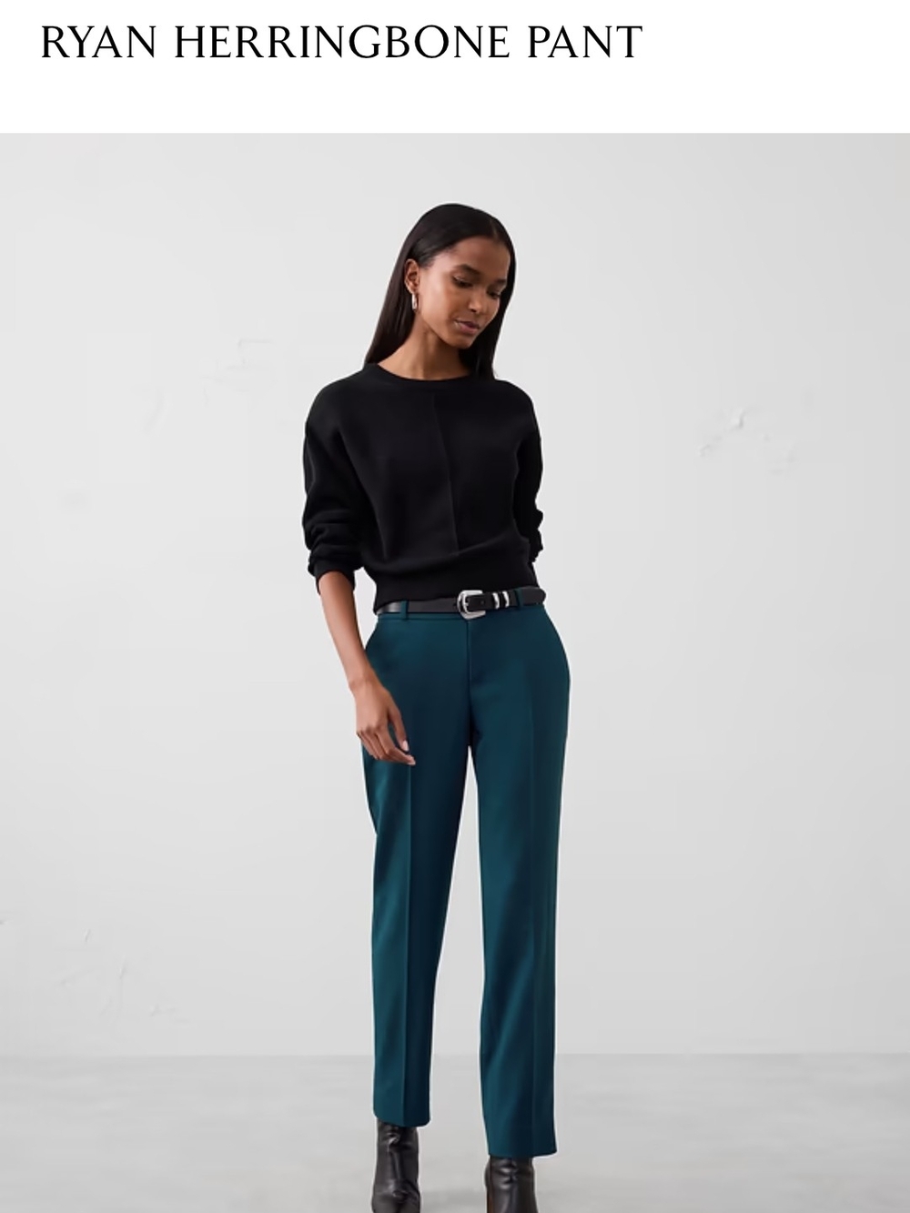 NWT Sold Out Banana Republic Herringbone Pant in Teal